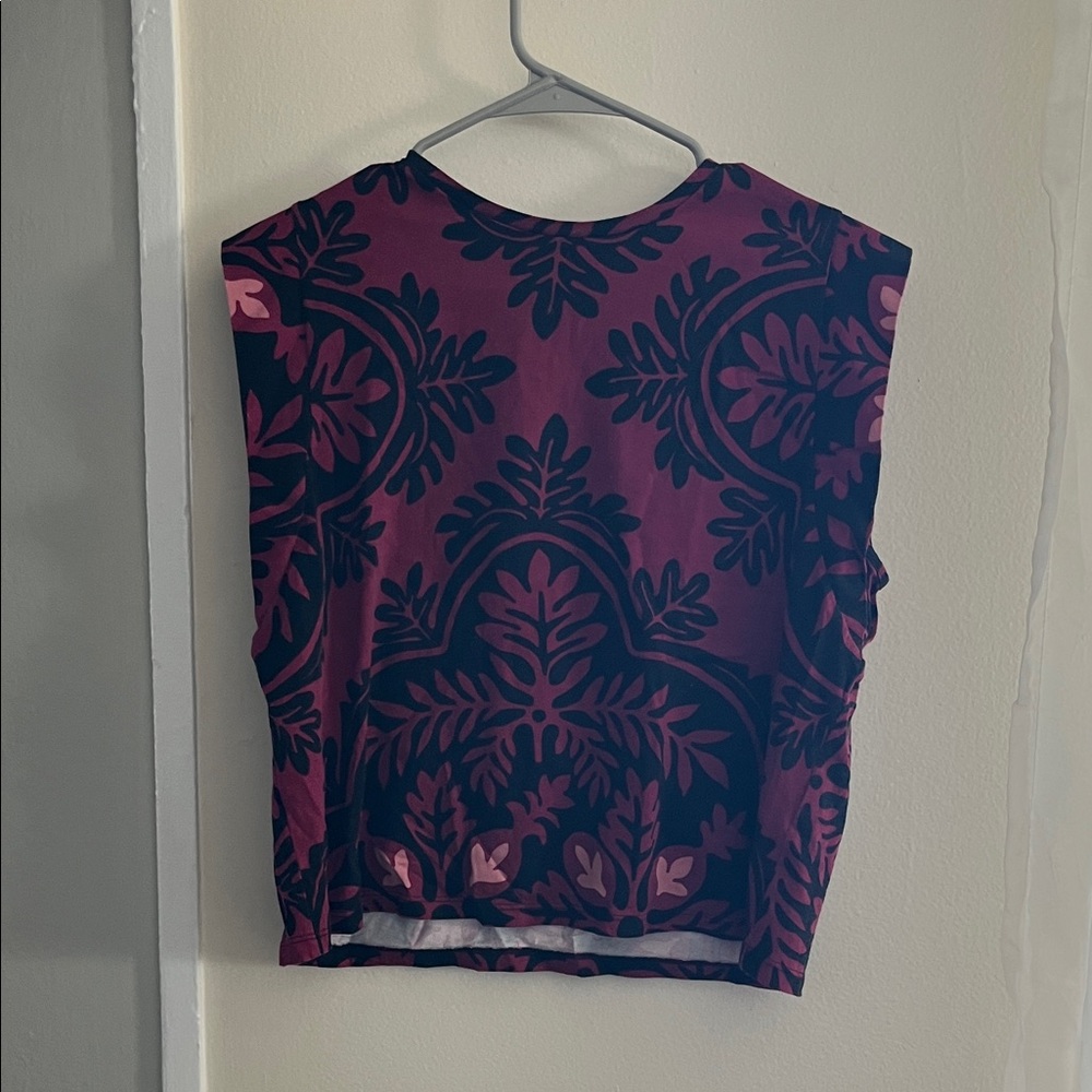 United Colors Of Benetton Purple and Black Blouse